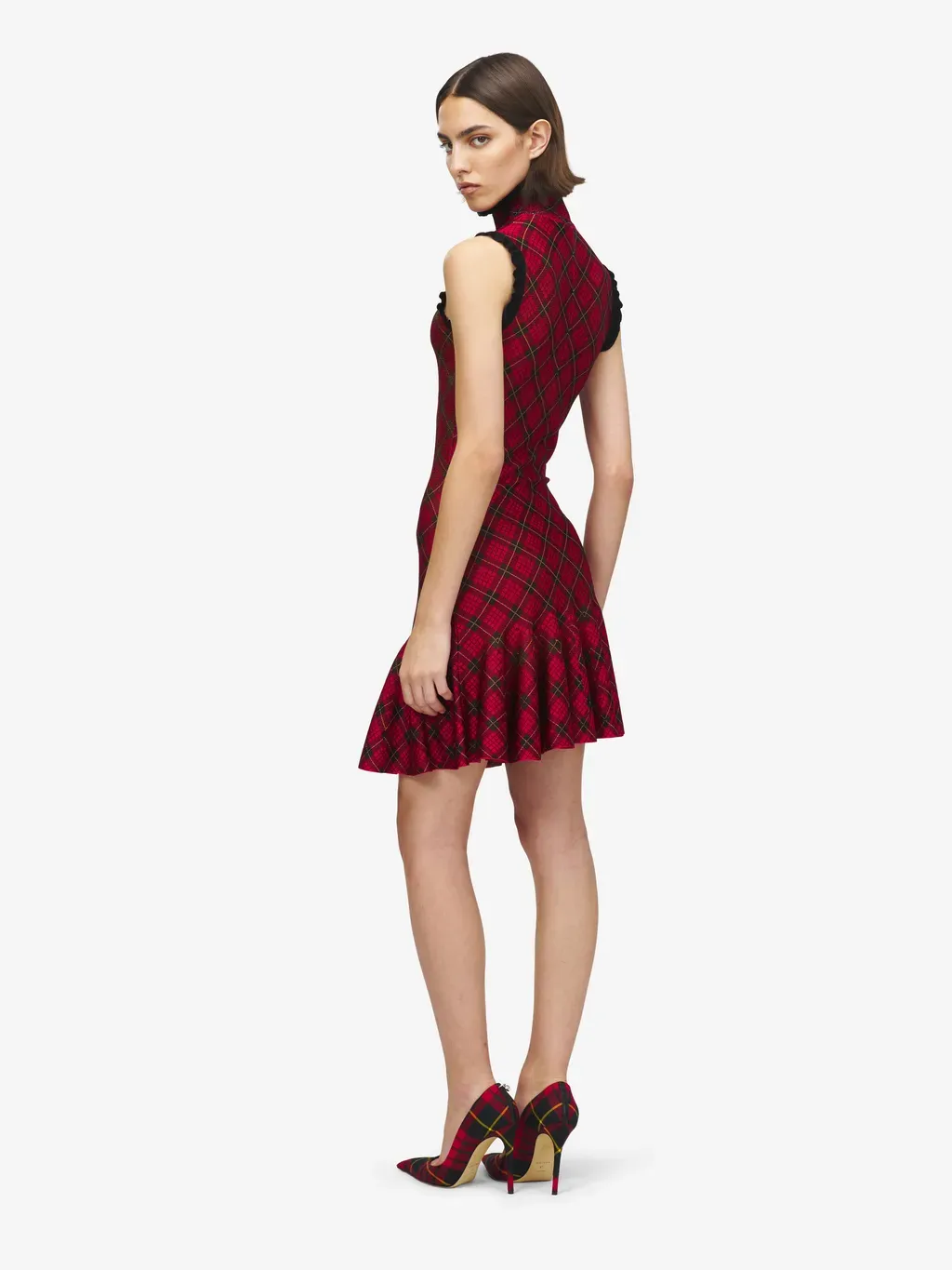 Tartan Jacquard Mini Dress