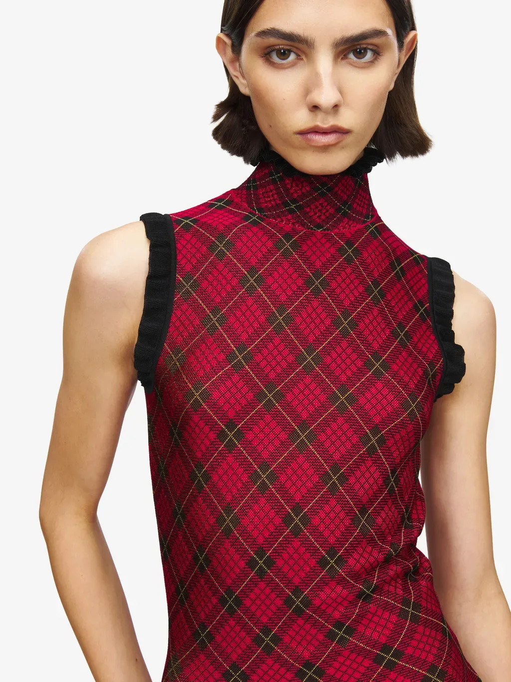 Tartan Jacquard Mini Dress