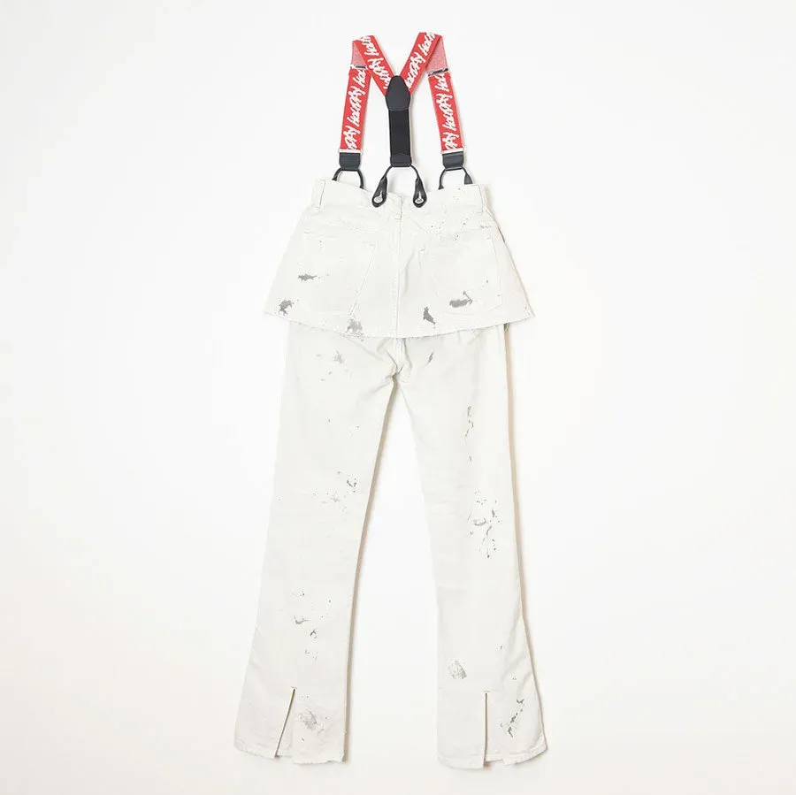 Paint Denim Two-Piece Suspender Pants
