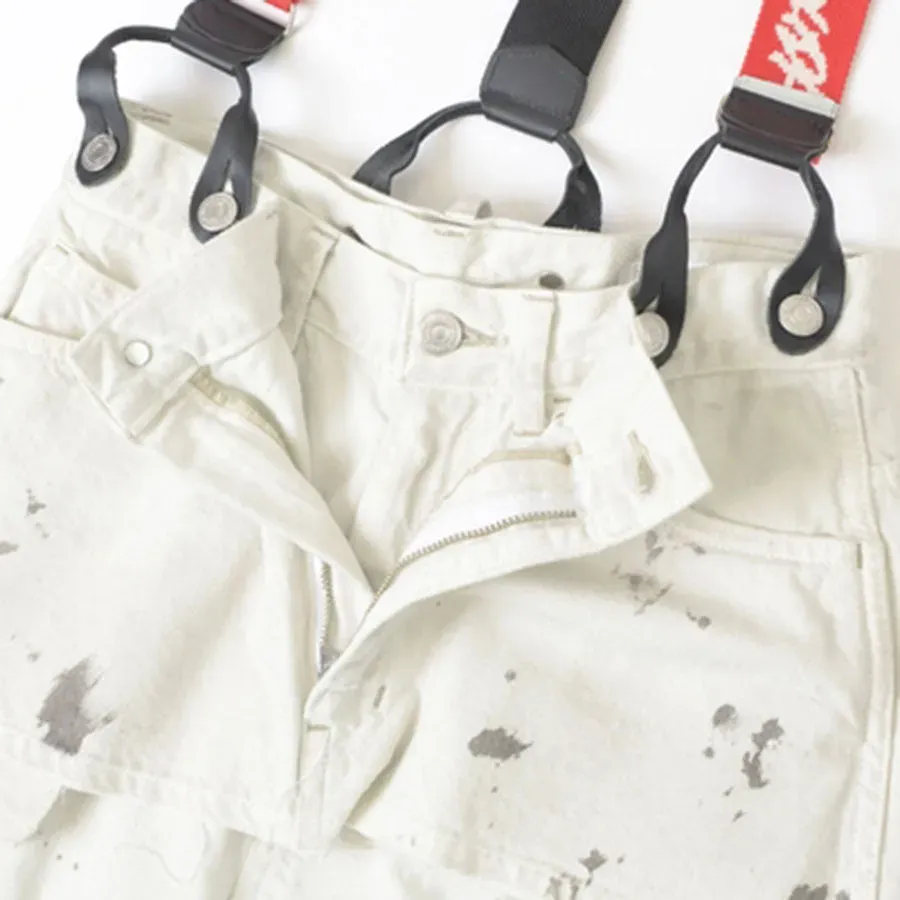 Paint Denim Two-Piece Suspender Pants