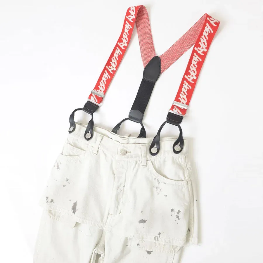 Paint Denim Two-Piece Suspender Pants