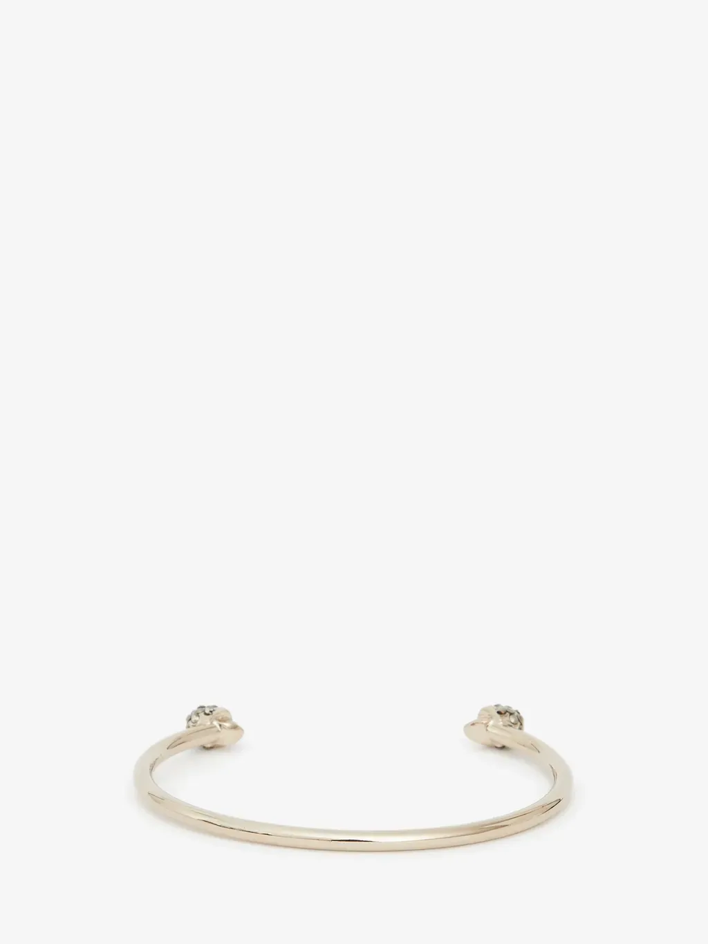 Thin Jeweled Twin Skull Bracelet