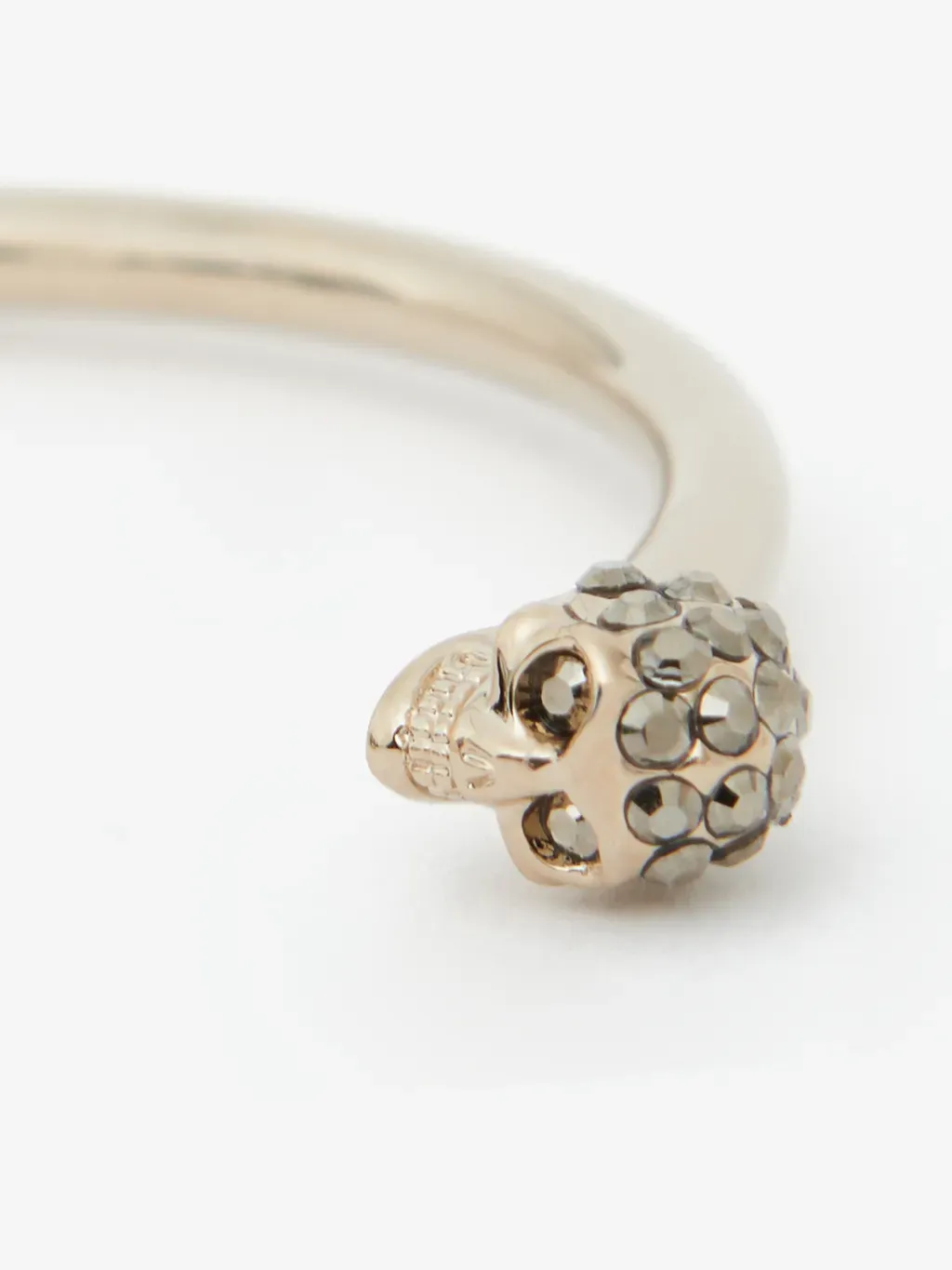Thin Jeweled Twin Skull Bracelet