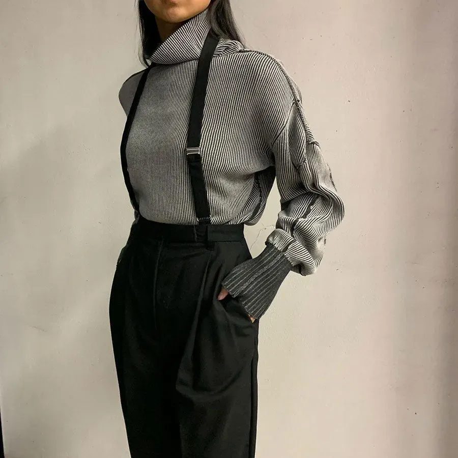Suspender Tuck Pants