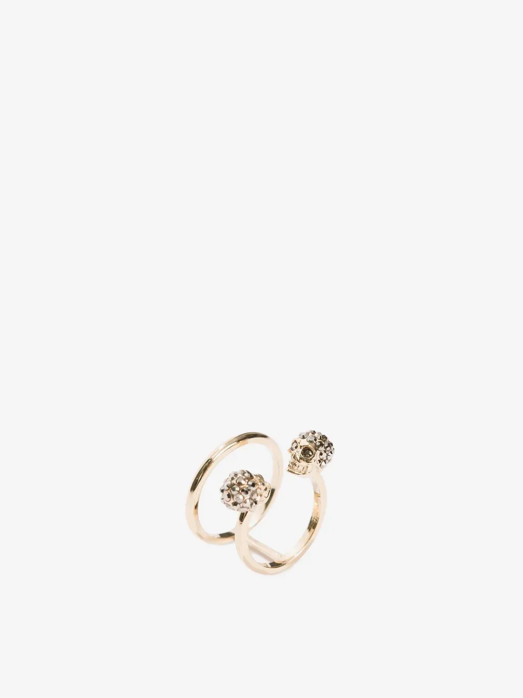 Twin Skull Double Ring