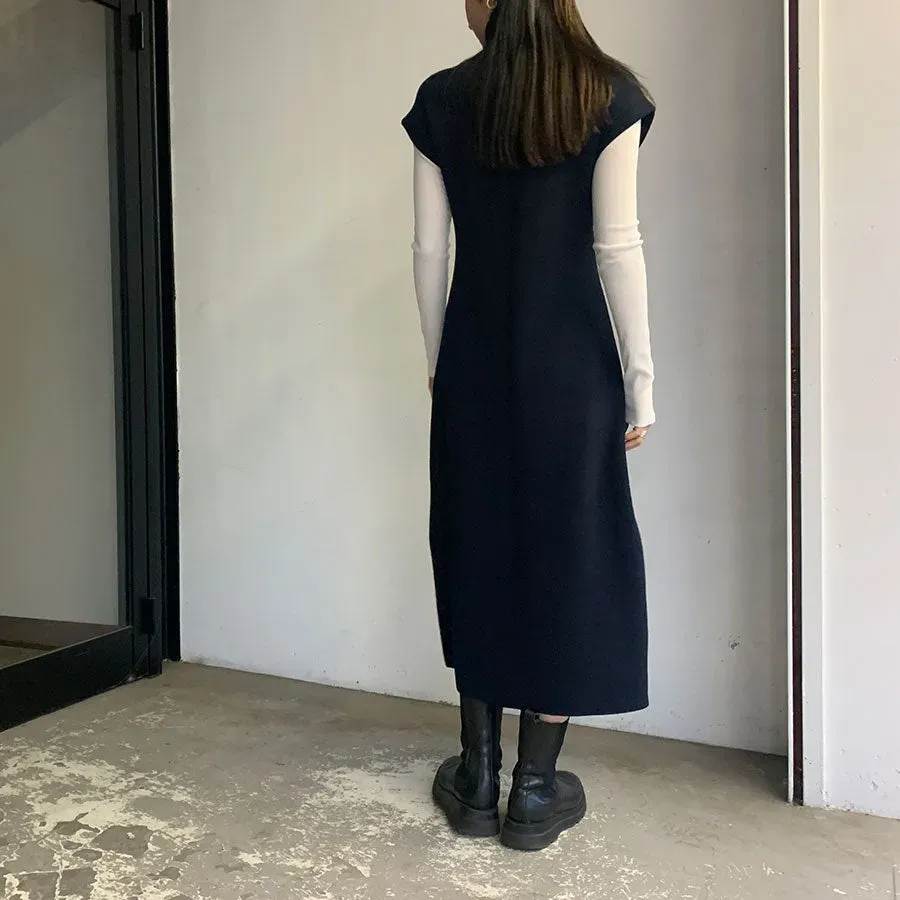 Wool Turtle Knit Dress