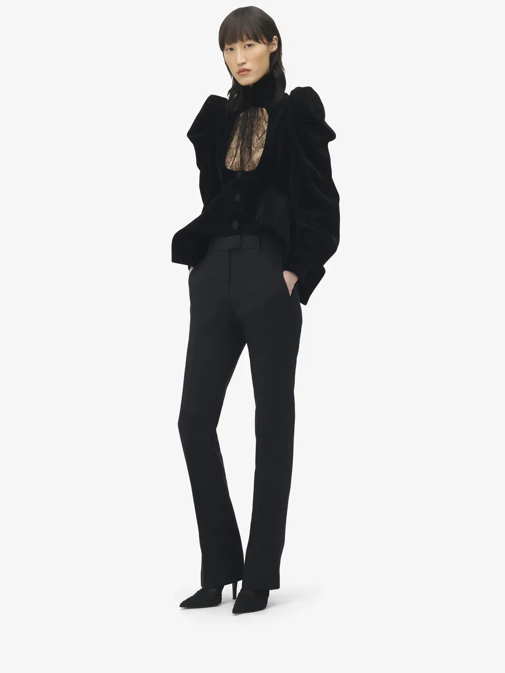 Velvet Panel Jacket
