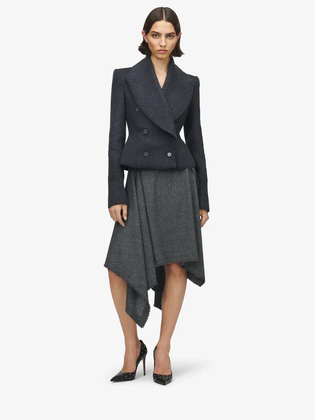 Wool Felt Double-Breasted Coat