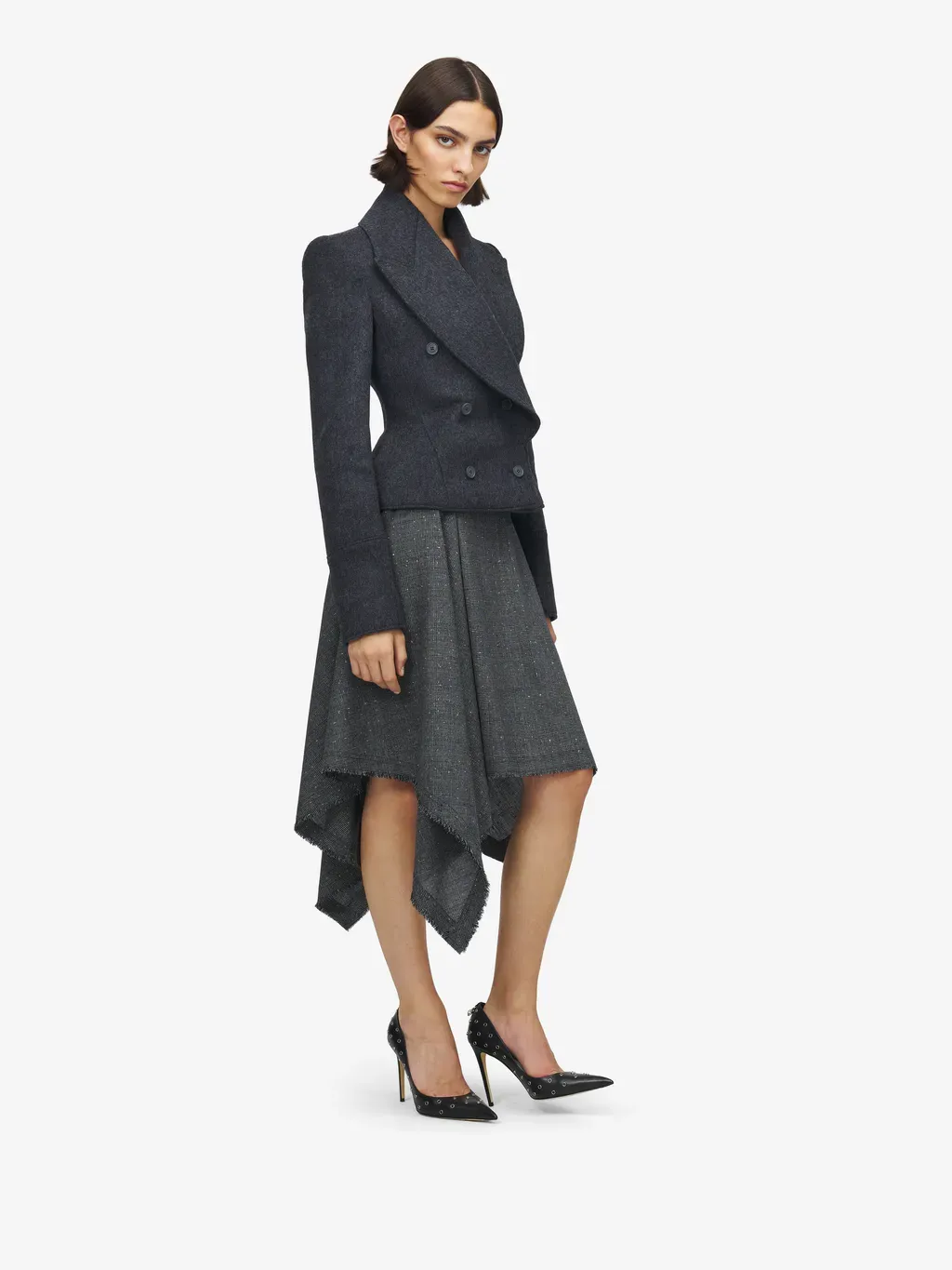 Wool Felt Double-Breasted Coat