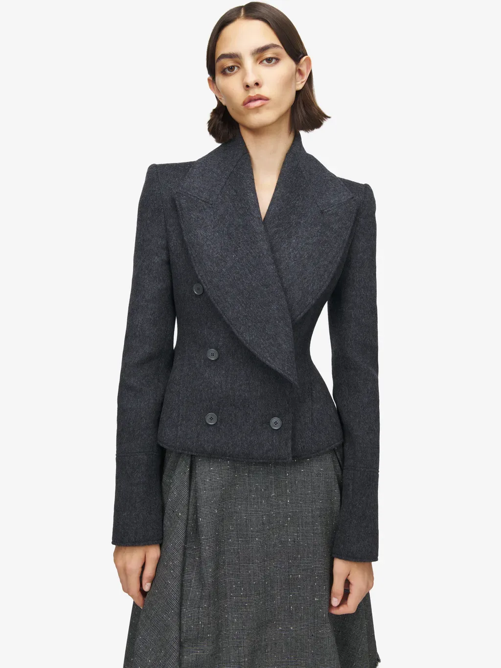 Wool Felt Double-Breasted Coat