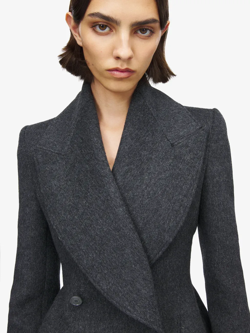 Wool Felt Double-Breasted Coat