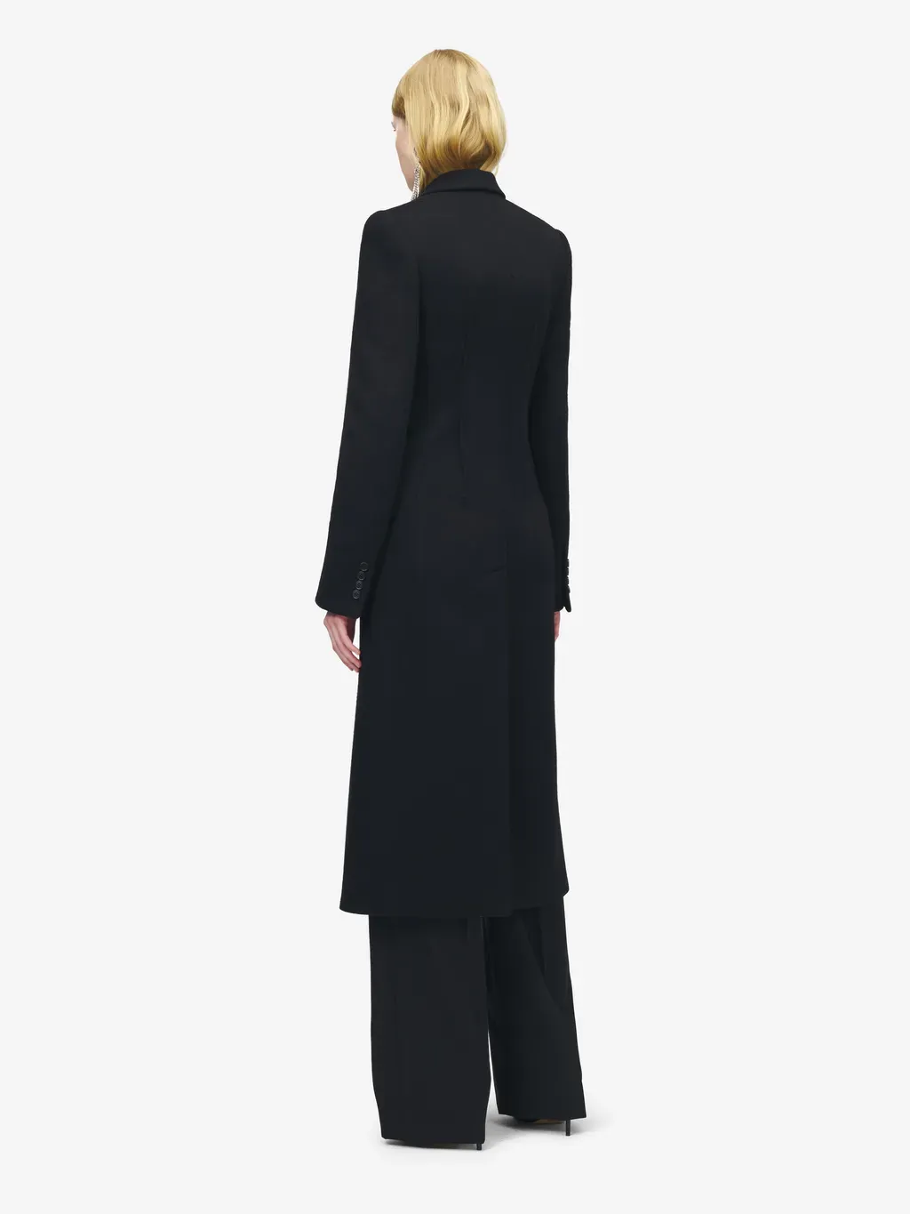 Wool Felt Single-Breasted Coat