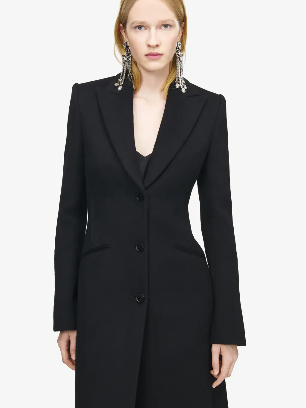 Wool Felt Single-Breasted Coat