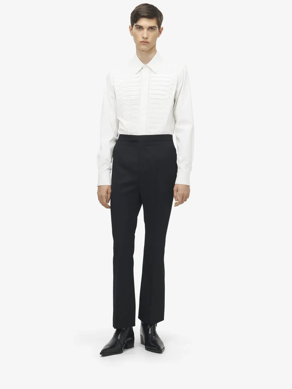 Wool Gabardine Tailored Trousers