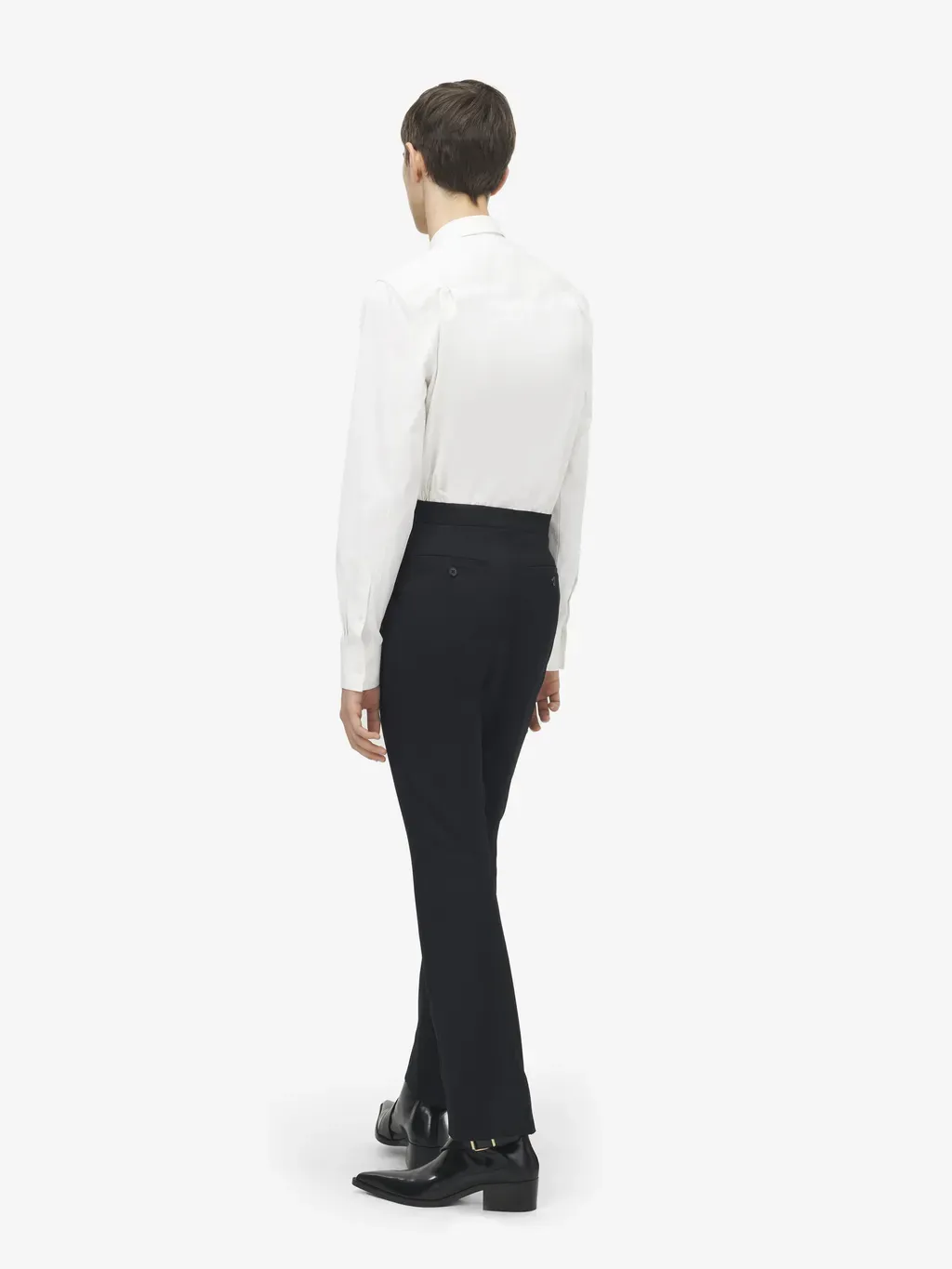 Wool Gabardine Tailored Trousers