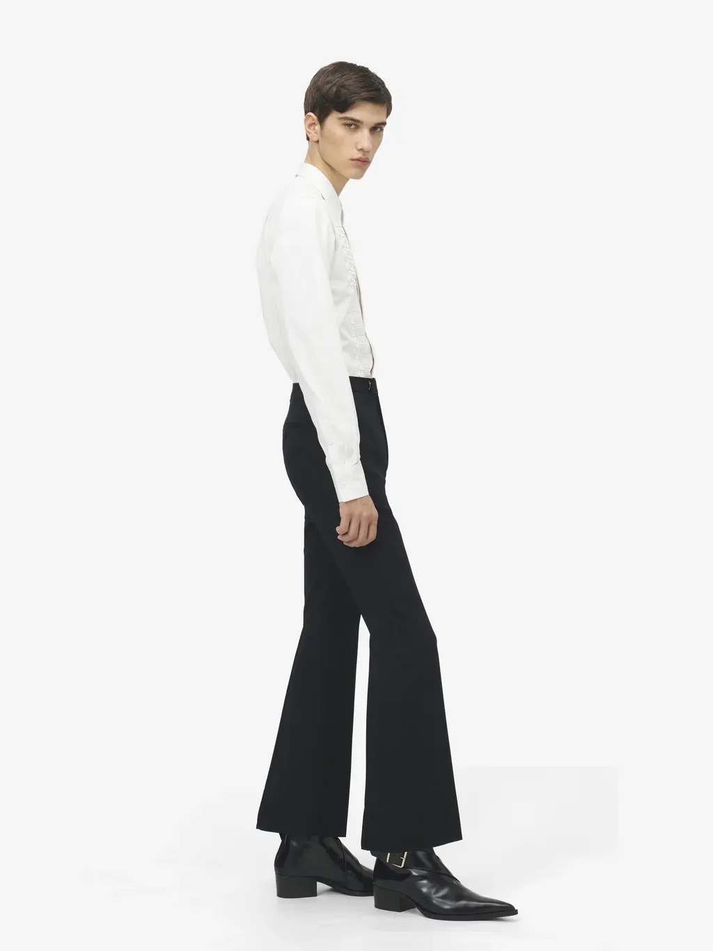 Wool Gabardine Tailored Trousers