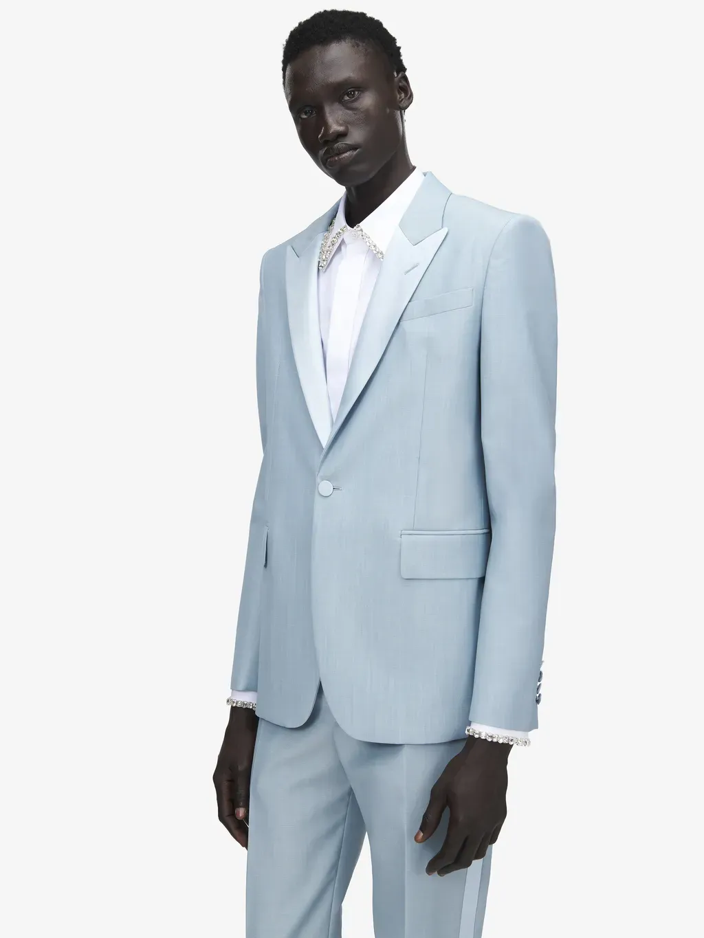 Wool Mohair Single-Breasted Jacket