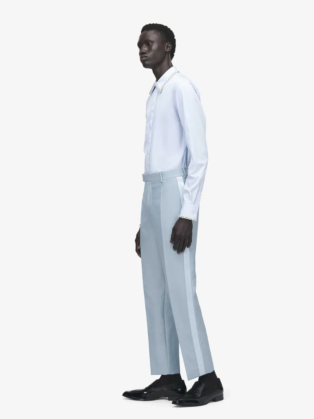 Wool Mohair Tuxedo Trousers