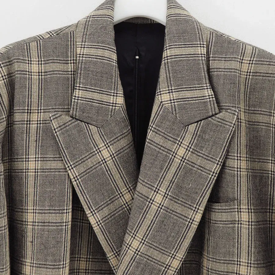 Wool Check Double Jacket