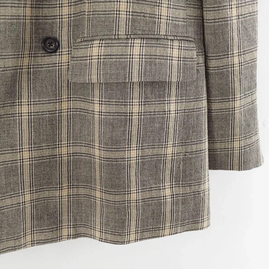 Wool Check Double Jacket