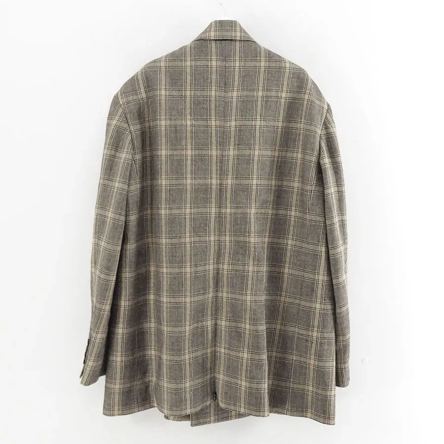 Wool Check Double Jacket