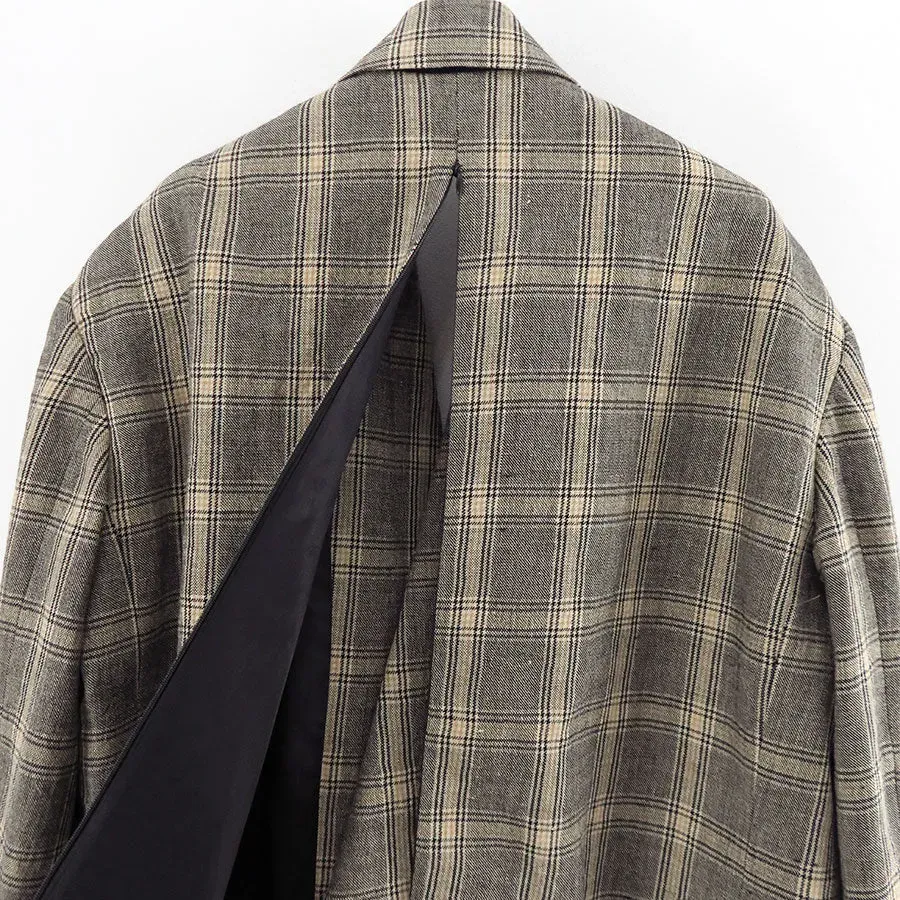Wool Check Double Jacket