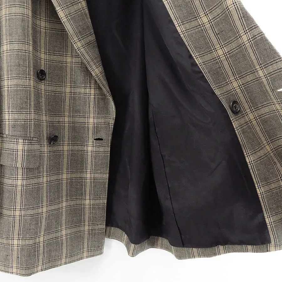 Wool Check Double Jacket