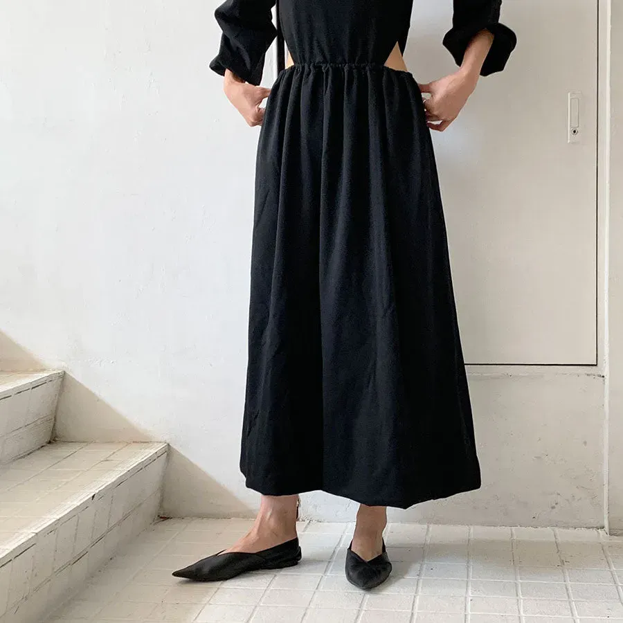 Cut-Out Waist Maxi Dress