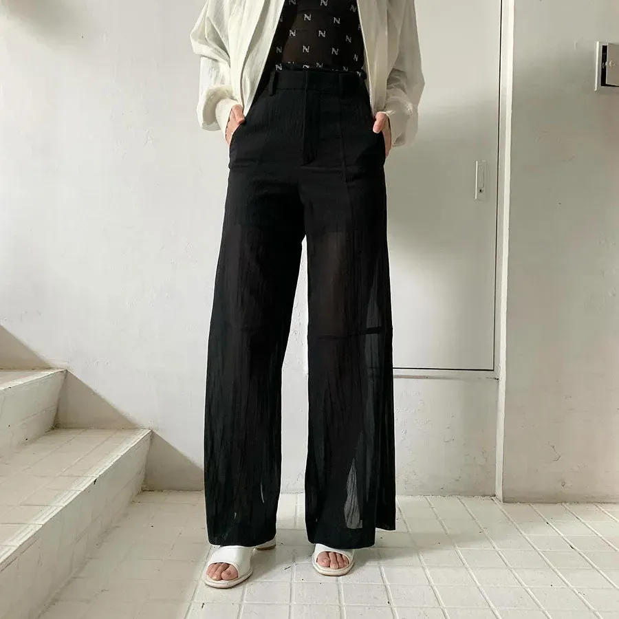 Sheer Wide Trousers