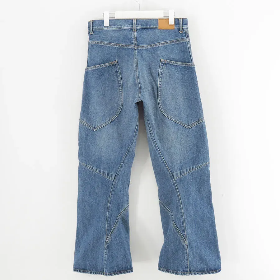 3D Cutting Denim Pants