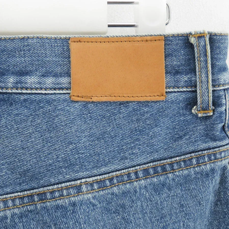 3D Cutting Denim Pants