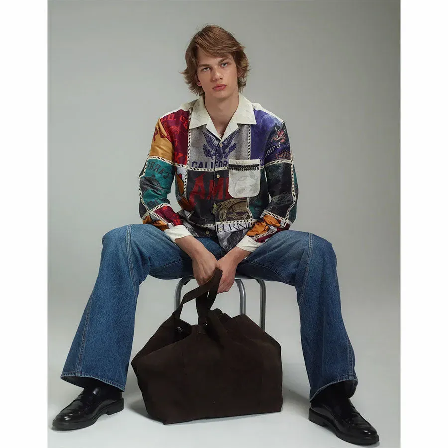 Patchworked Silk Shirt