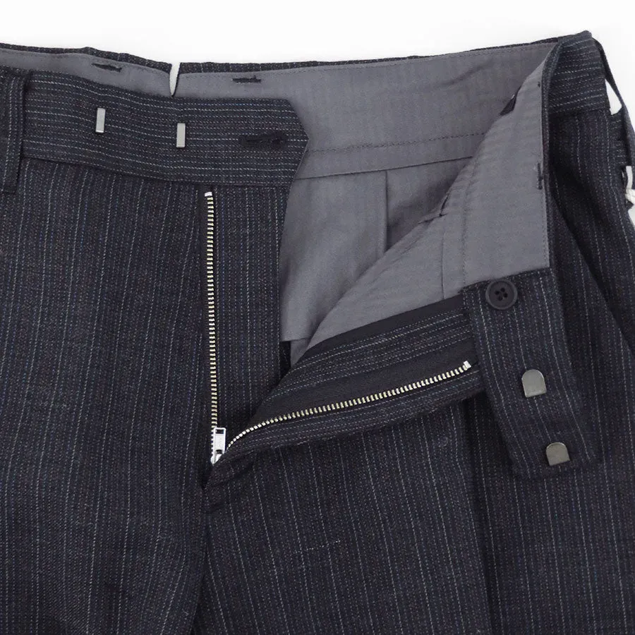 Military Slacks Wool Vintage Stripe