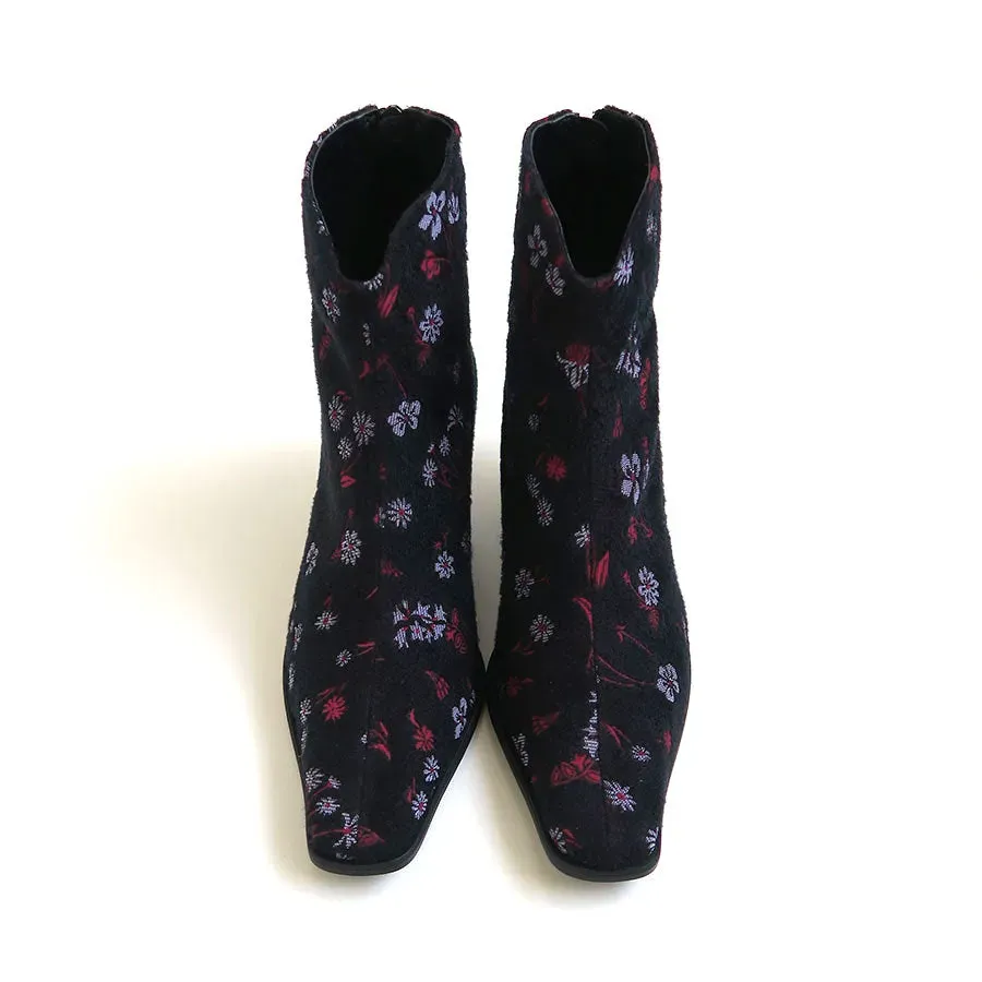 Floral Jacquard Boots