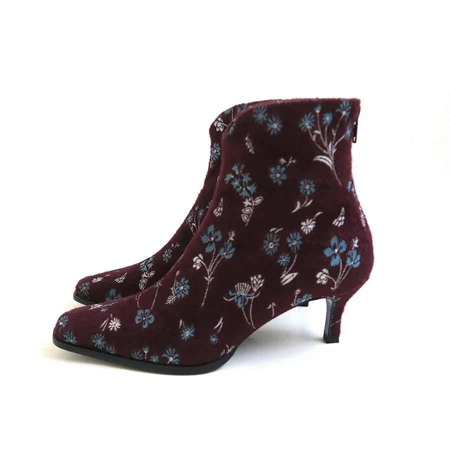 Floral Jacquard Boots