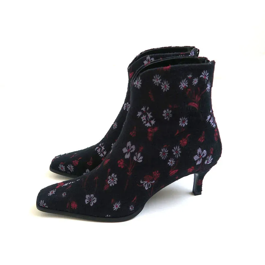 Floral Jacquard Boots