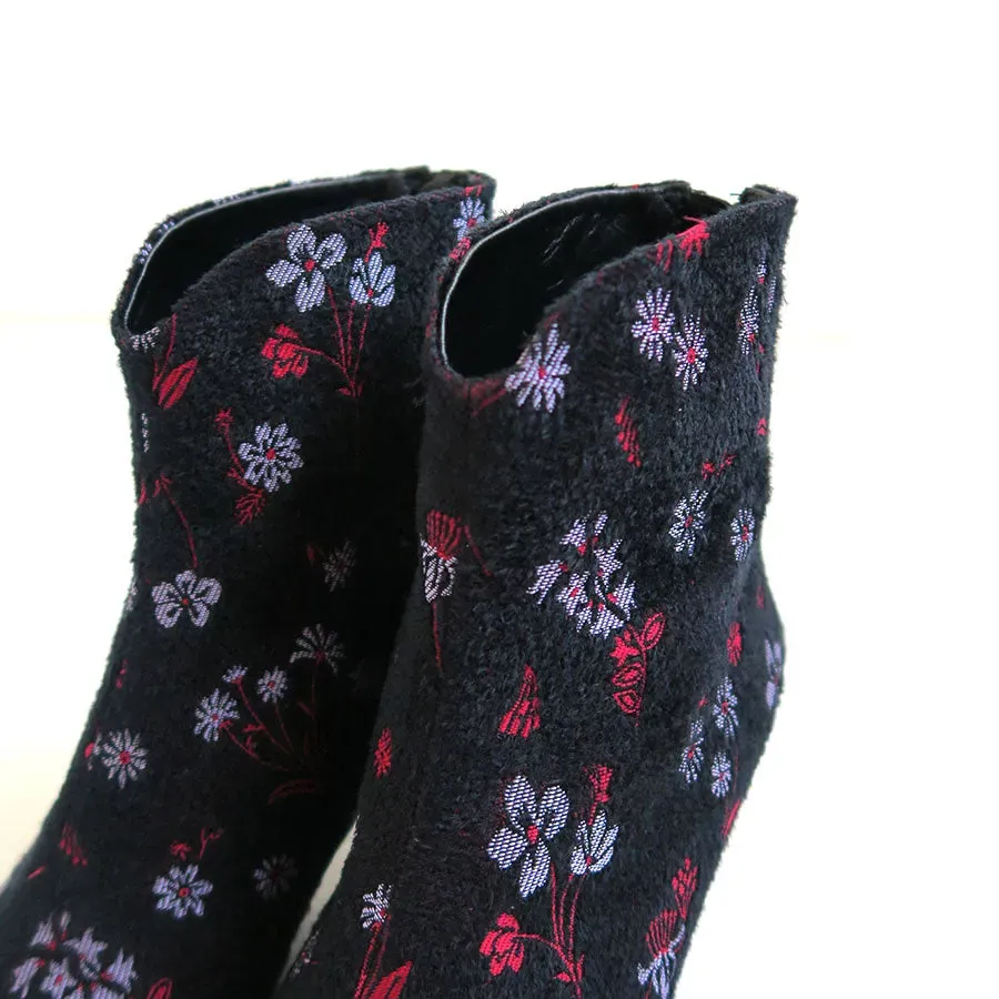 Floral Jacquard Boots
