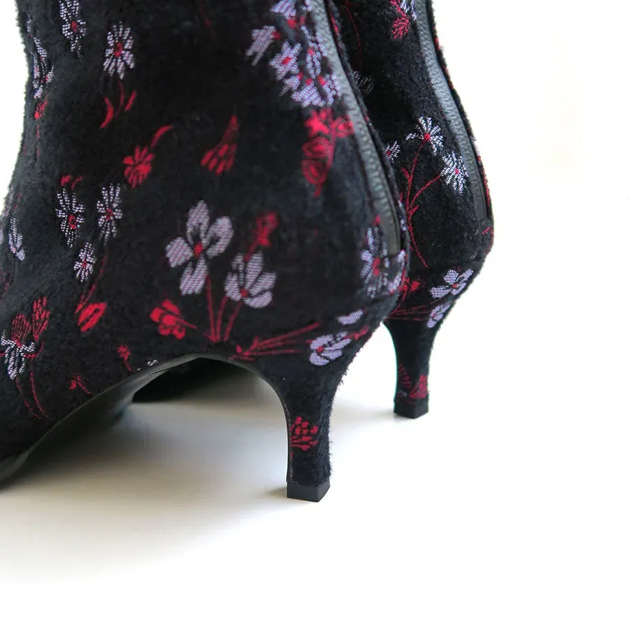 Floral Jacquard Boots