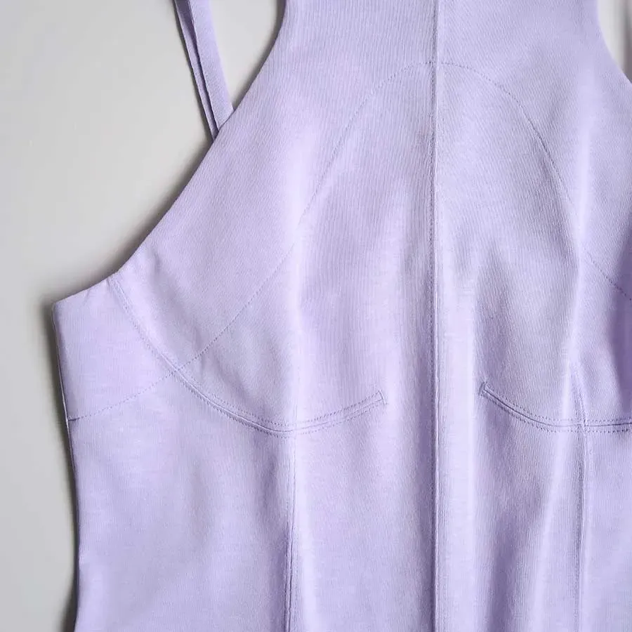 Cotton Jersey Halter Neck Dress