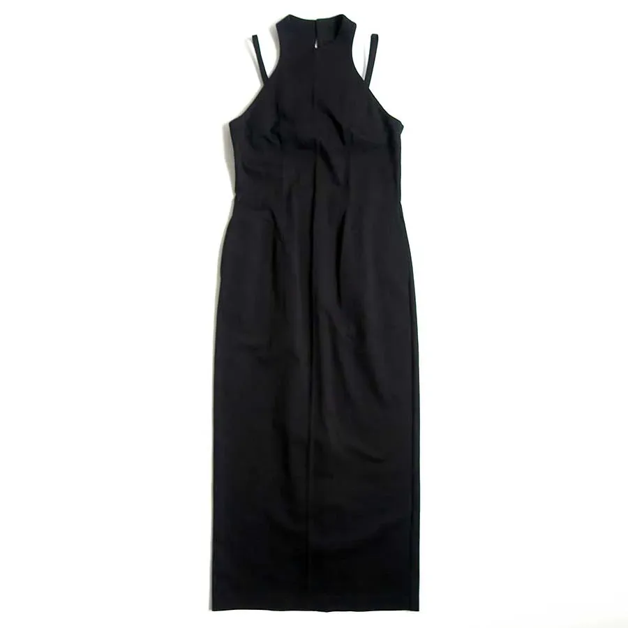 Cotton Jersey Halter Neck Dress
