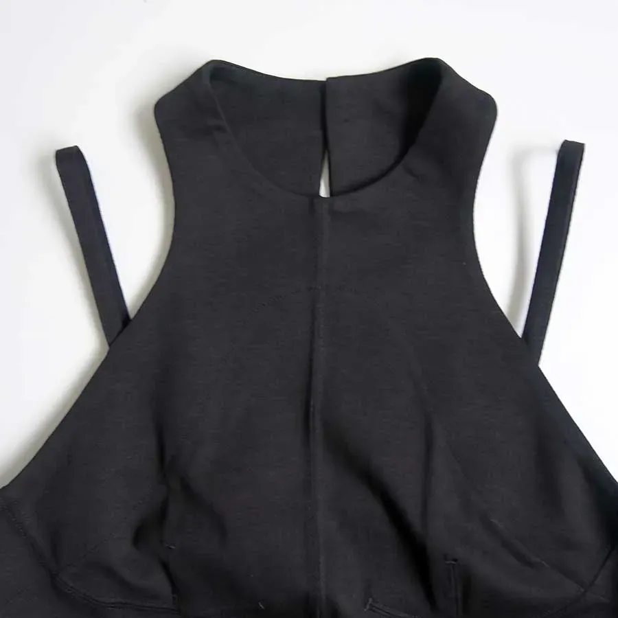 Cotton Jersey Halter Neck Dress