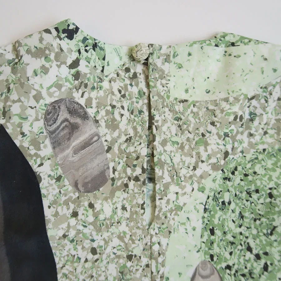 Marble Print Jersey Short Sleeve Top