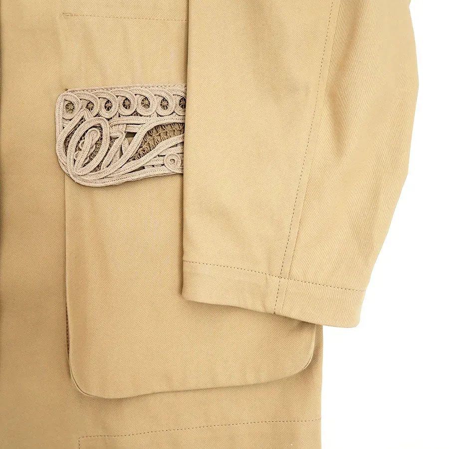 Cording Embroidery Detailed Middle Length Jacket