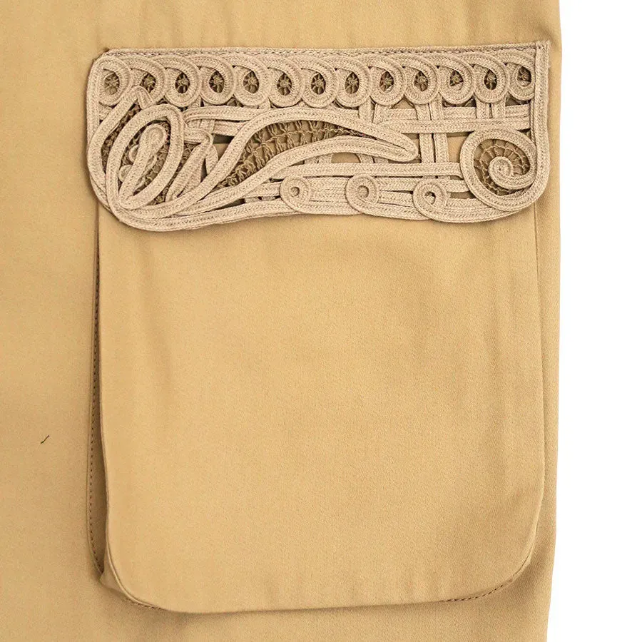 Cording Embroidery Detailed Middle Length Jacket