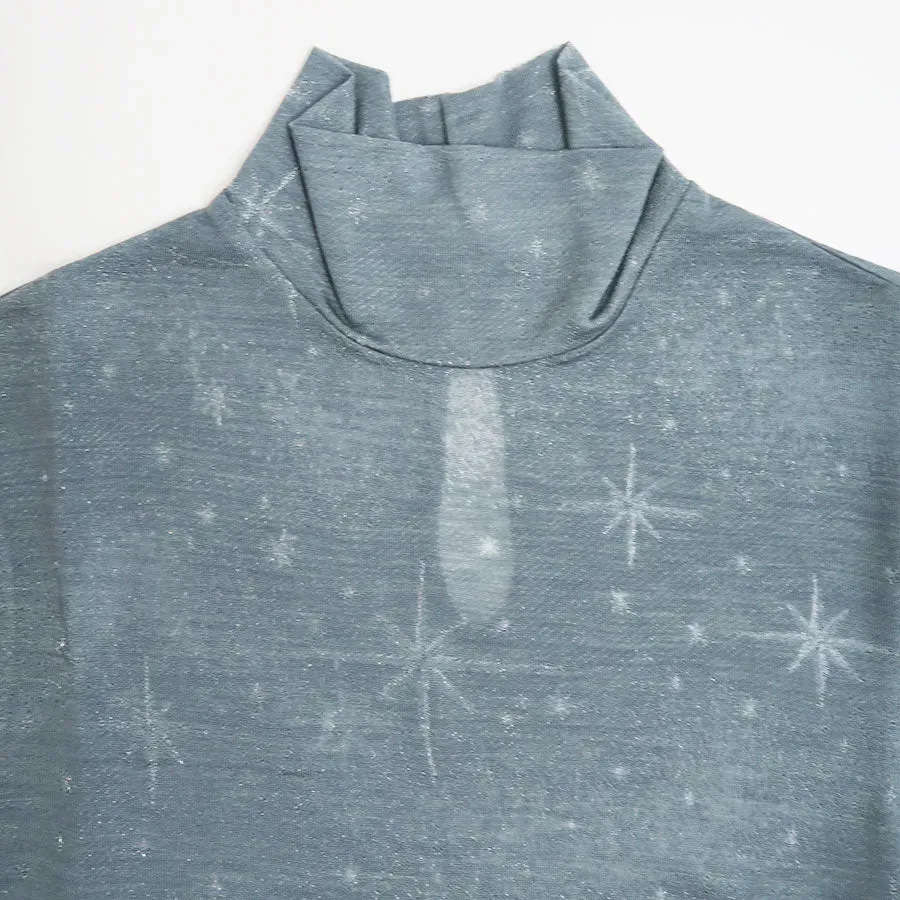 Starry Jersey Short Sleeve Sheer Top