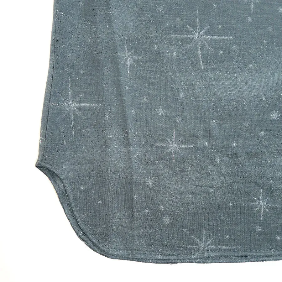 Starry Jersey Short Sleeve Sheer Top