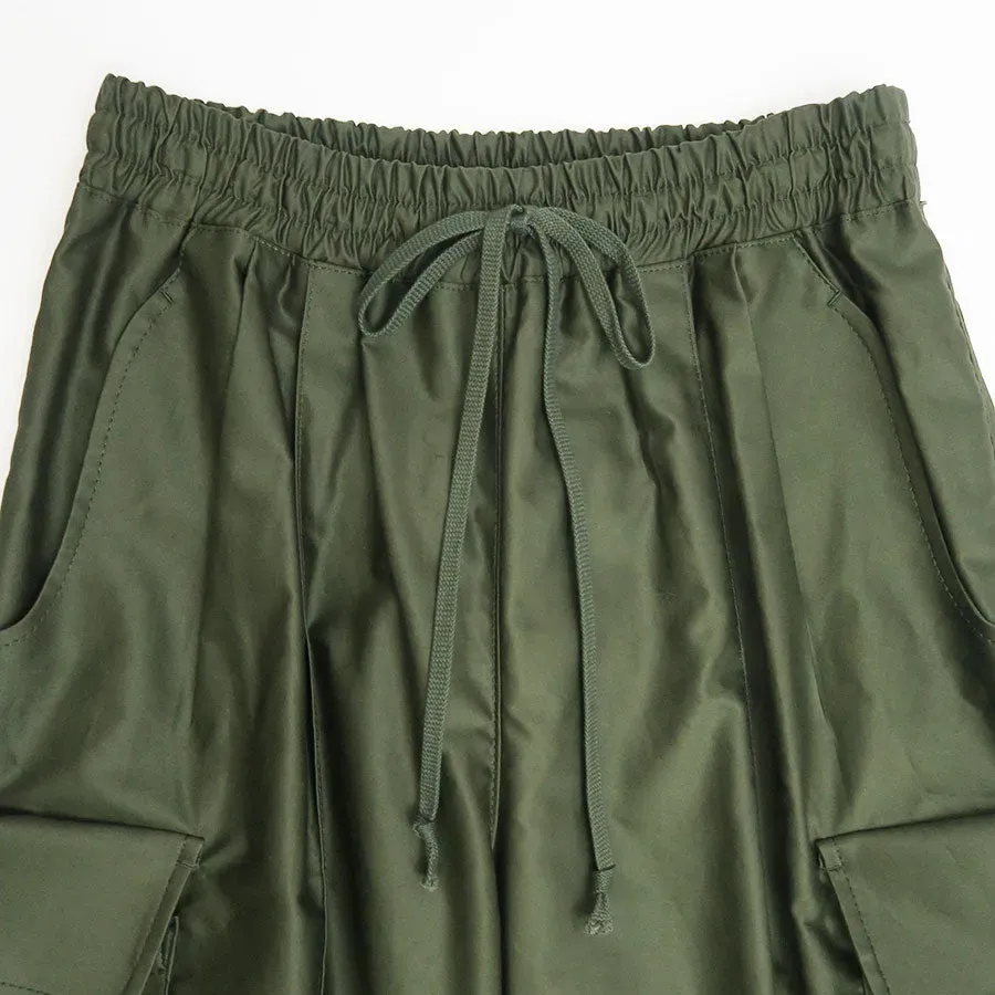 Cotton High Waisted Cargo Trousers