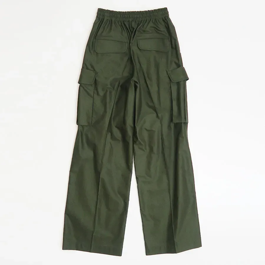 Cotton High Waisted Cargo Trousers