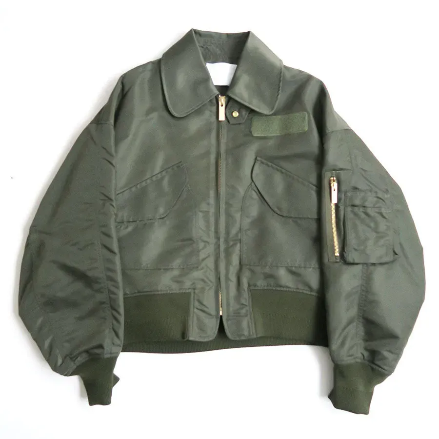 Nylon Twill 3D Embroidery Flight Jacket