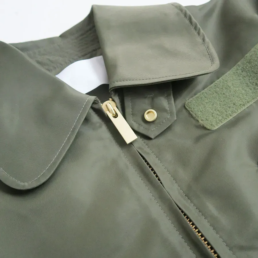 Nylon Twill 3D Embroidery Flight Jacket